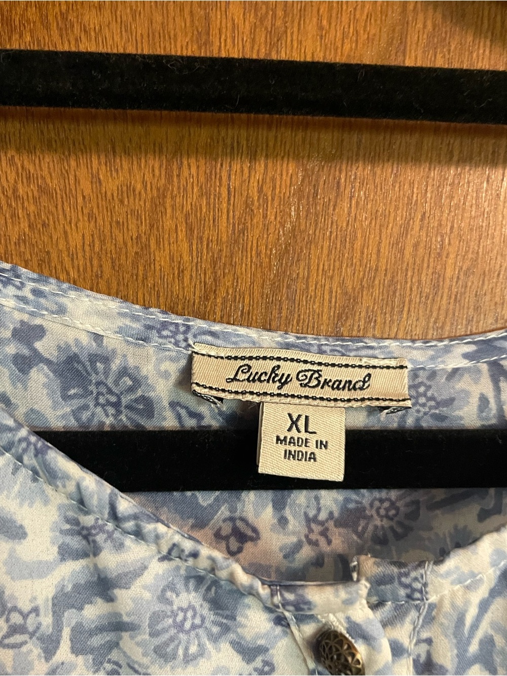 Lucky Brand Blue Floral Sleeveless Button-Front Maxi Dress - Picture 2 of 4